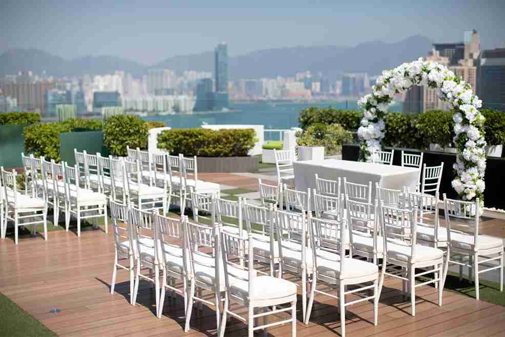 The Park Lane Hong Kong Rooftop Garden for wedding seating